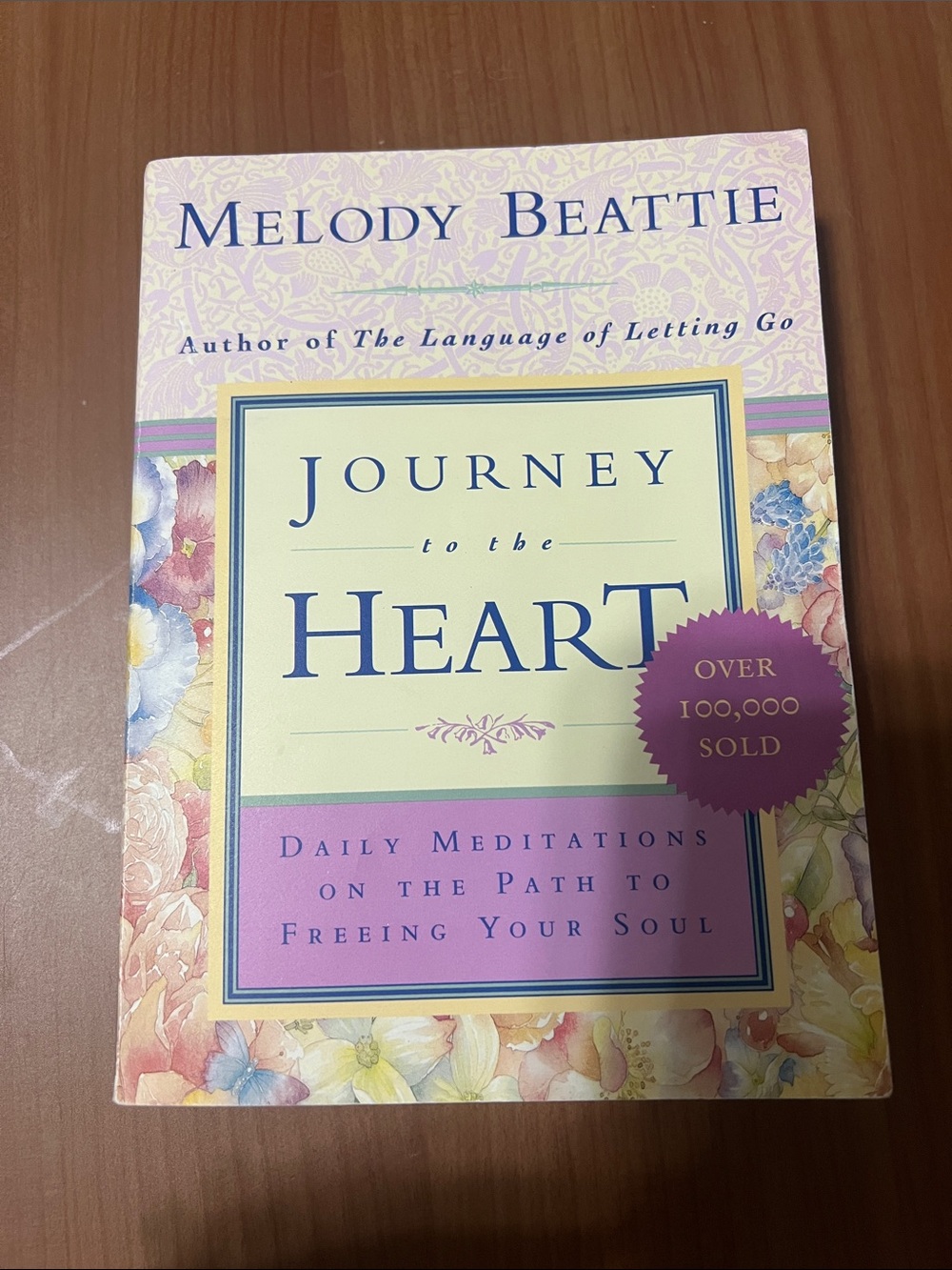 Journey to the Heart — Melody Beattie (Back Cover) — Blue & Pastel Floral